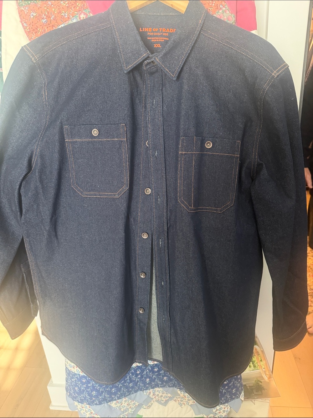 NWOT Line of Trade Men’s Indigo Denim Shirt Jacket